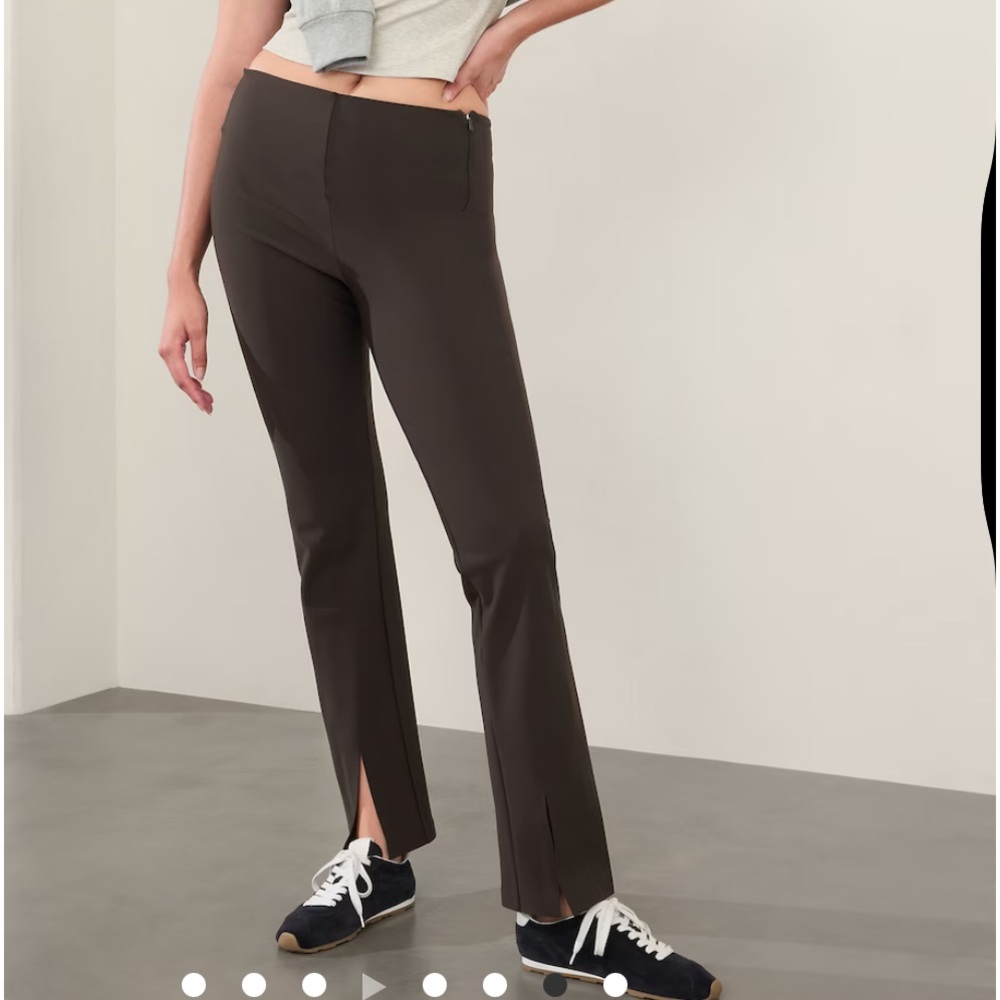 Athleta NWT Move Easy Split Hem leggings In espresso, size 14